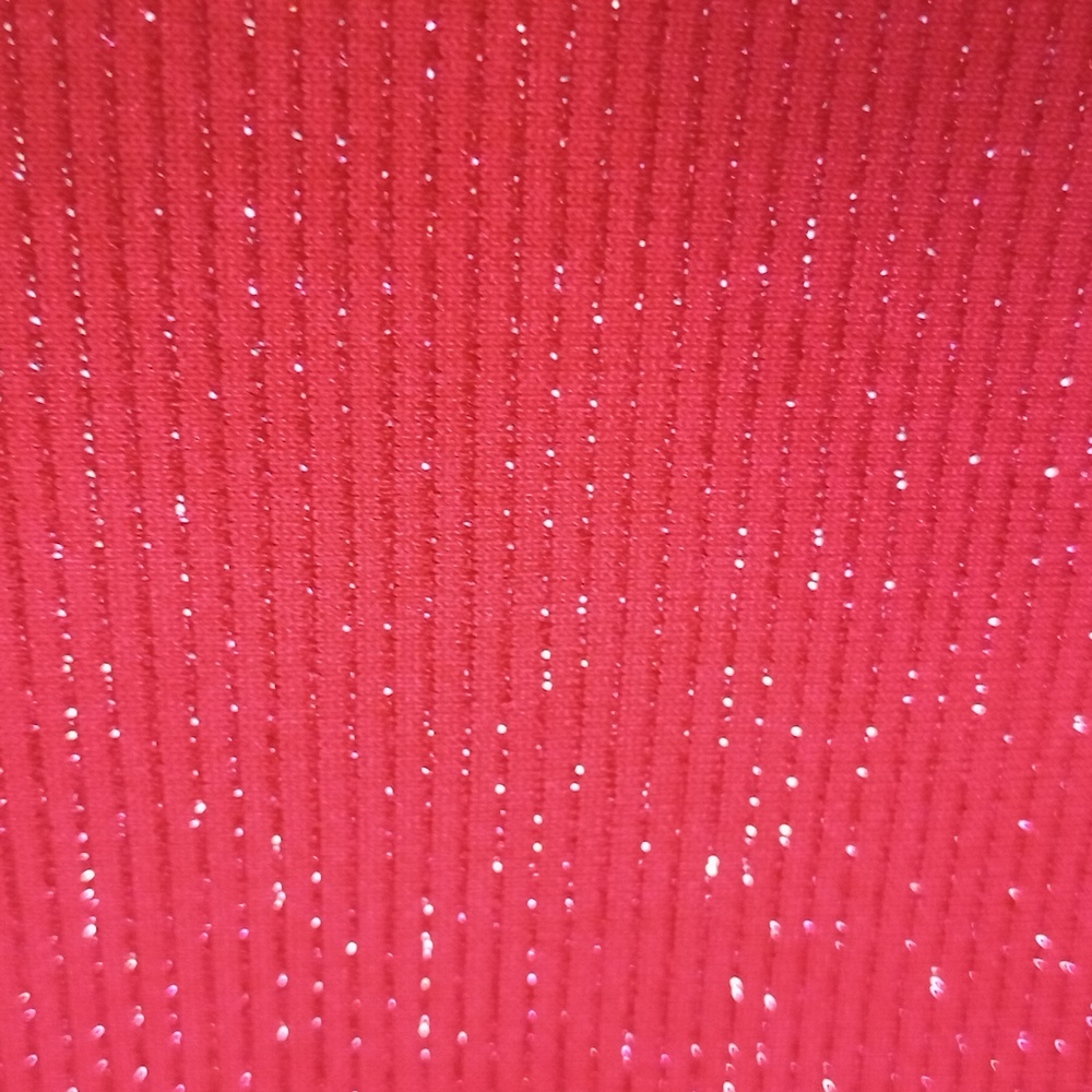 Red Ruffle Coller Sparkly Dress Sleeveless Calvin Klein Size 12 - Picture 3 of 3